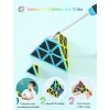 Orijinal QY Fiber Karbon Piramit Speed Küp - QiYi Piramit Küp - Akıl Küpü - Orjinal QY Speed Küp - Zeka Küpü