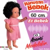 Oynar Gözlü Türkçe Konuşan Nazlı Saçlı Et Bebek 60 Cm. - Konuşabilen Bebek - Saçlı Büyük Bebek