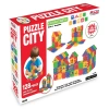 Puzzle City (128 Parça) - Lego Setleri - Ev Blokları - Şekilli Lego - Kare Bloklar