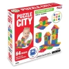 Puzzle City (64 Parça) - Lego Setleri - Ev Blokları - Şekilli Lego - Kare Bloklar