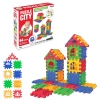 Puzzle City (64 Parça) - Lego Setleri - Ev Blokları - Şekilli Lego - Kare Bloklar