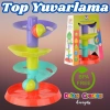 Renkli Top Yuvarlama Kulesi - Merdiven Oyunu - Kırılmaz Oyuncak - Kırılmaz Bebek Oyuncak - Top Döndürme Oyunu