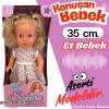 Türkçe Konuşan Sakura Saçlı Et Bebek 35 Cm. Kutulu - Konuşabilen Bebek - Saçlı Büyük Bebek - Saçlı Bebek