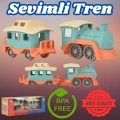 Lüx Somon Sevimli Tren Tren Seti - Plastik Tren - Kırılmaz Oyuncak - Kırılmaz Tren - Tren Oyuncakları - Tren Setleri