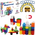 Orijinal Magnescape Magnetic Tiles 40 Parça - Magnetic Magical Magnet - Mıknatıslı Lego Magnescape