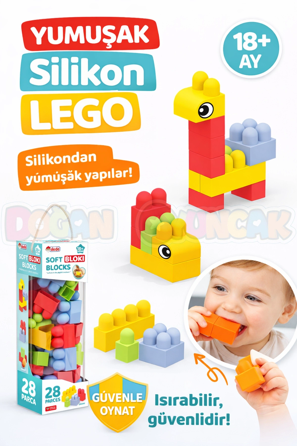Yumuşak Bloki Blokları 28 Parça - Büyük Yumuşak Bloklar - Büyük Soft Lego Oyuncakları
