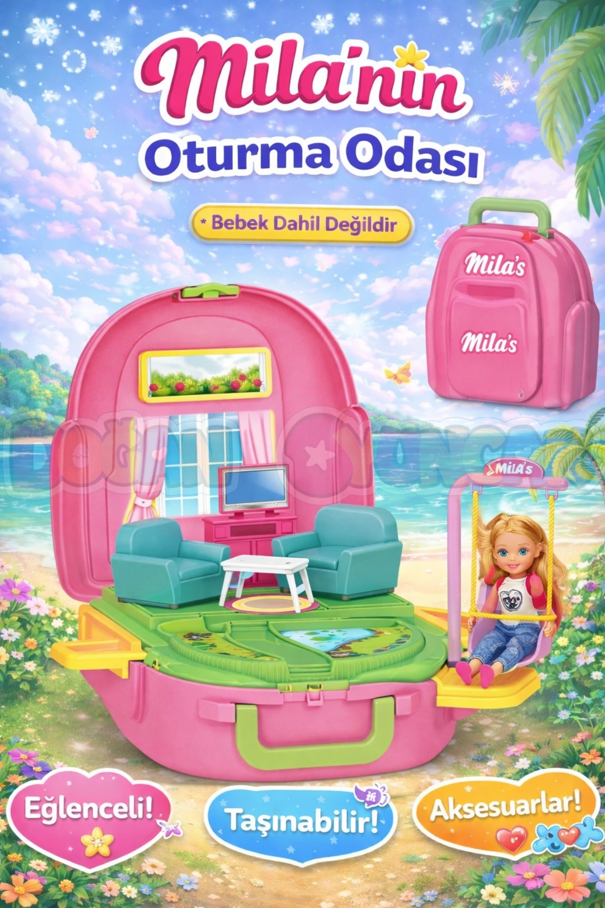 Milanın Oturma Odası Sırt Çantası - Oturma Odası Oyuncak - Oturma Odası Seti