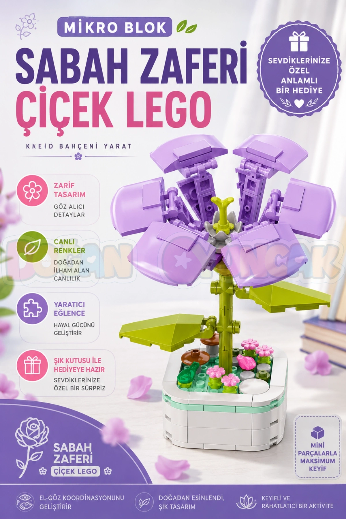 Mikro Blok Sabah Zaferi Çiçek Lego - Lego Setleri Mini Lego - Çiçek Lego - Blossom Çiçek Lego