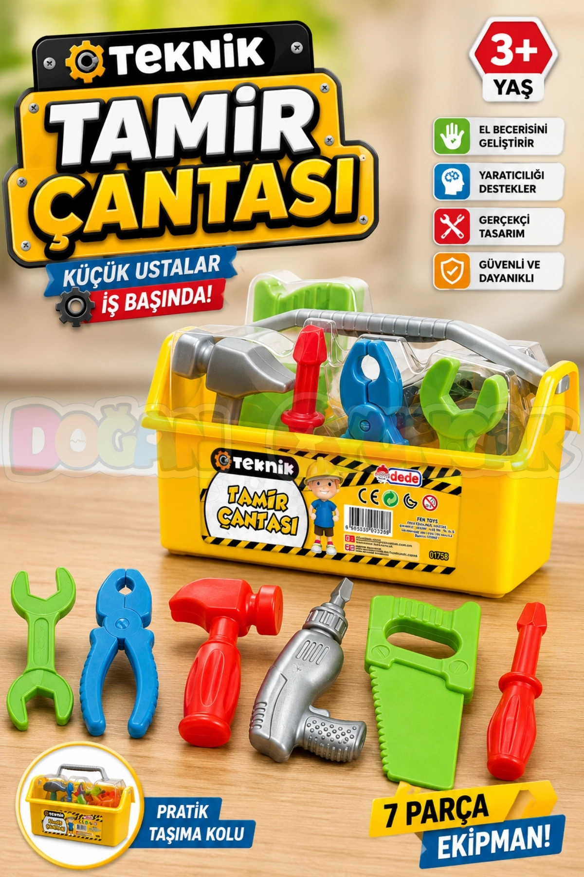 Teknik Tamir Çantası - Oyuncak Tamir Setleri - Tamir Aletleri - Alet Seti - Vidalama Seti