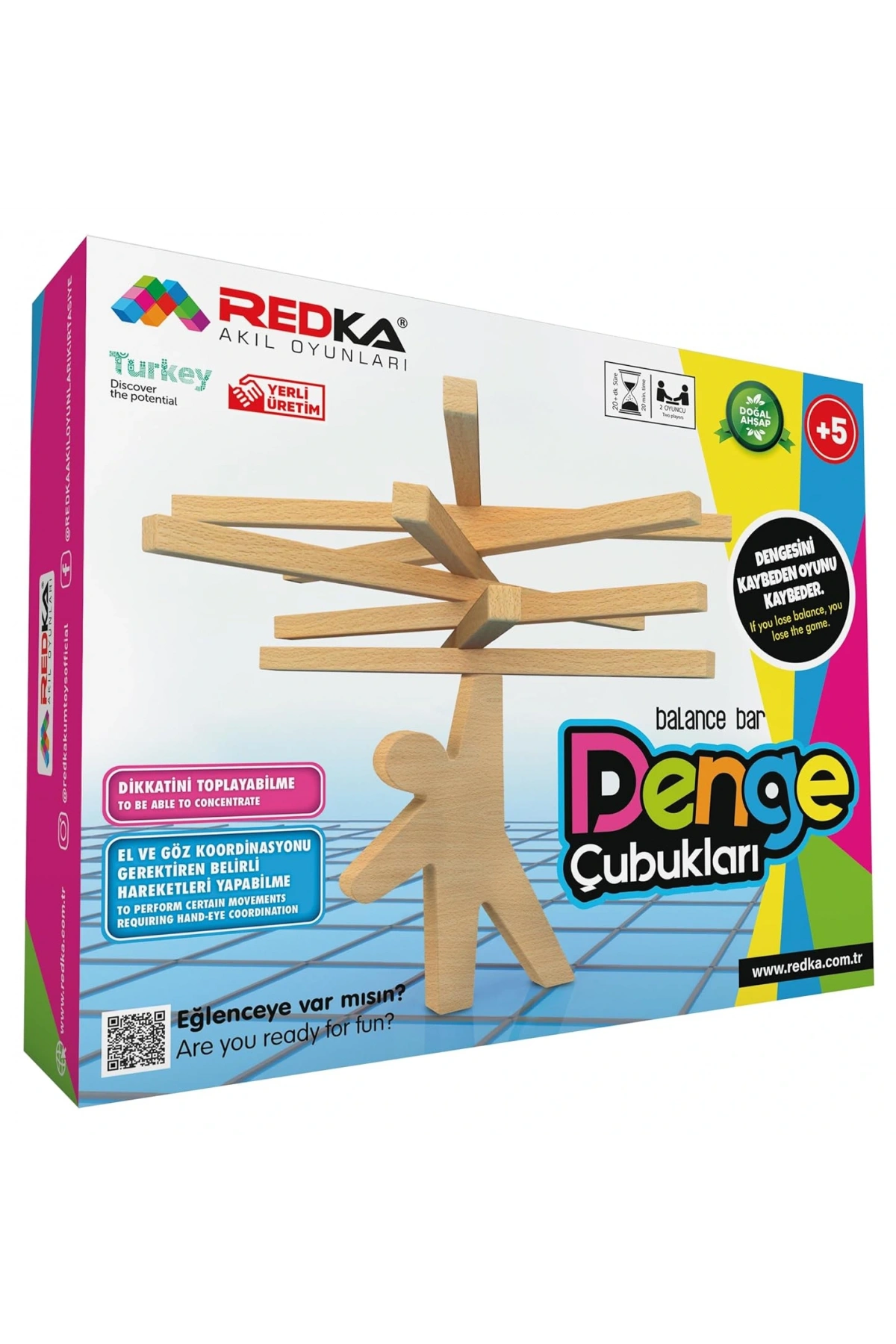 Ahşap Denge Çubukları - Ahşap Oyuncaklar - Ahşap Denge Oyunu - Redka Denge Çubukları