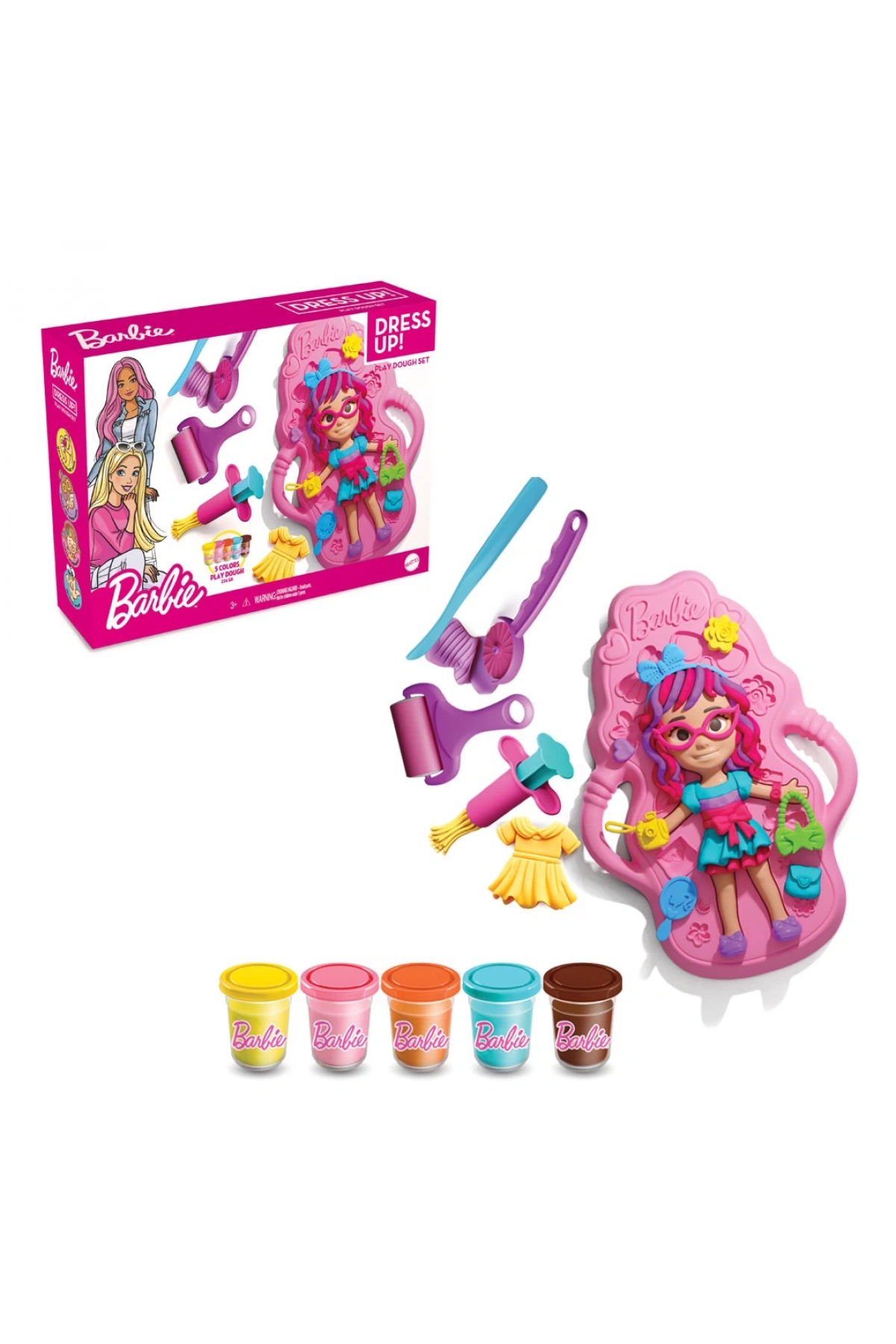 Barbie Bebek Giydirme Hamur Seti 280 Gr. - Oyun Hamuru Seti - Hamur Setleri - Hamur Kalıpları - Barbie Hamur Seti