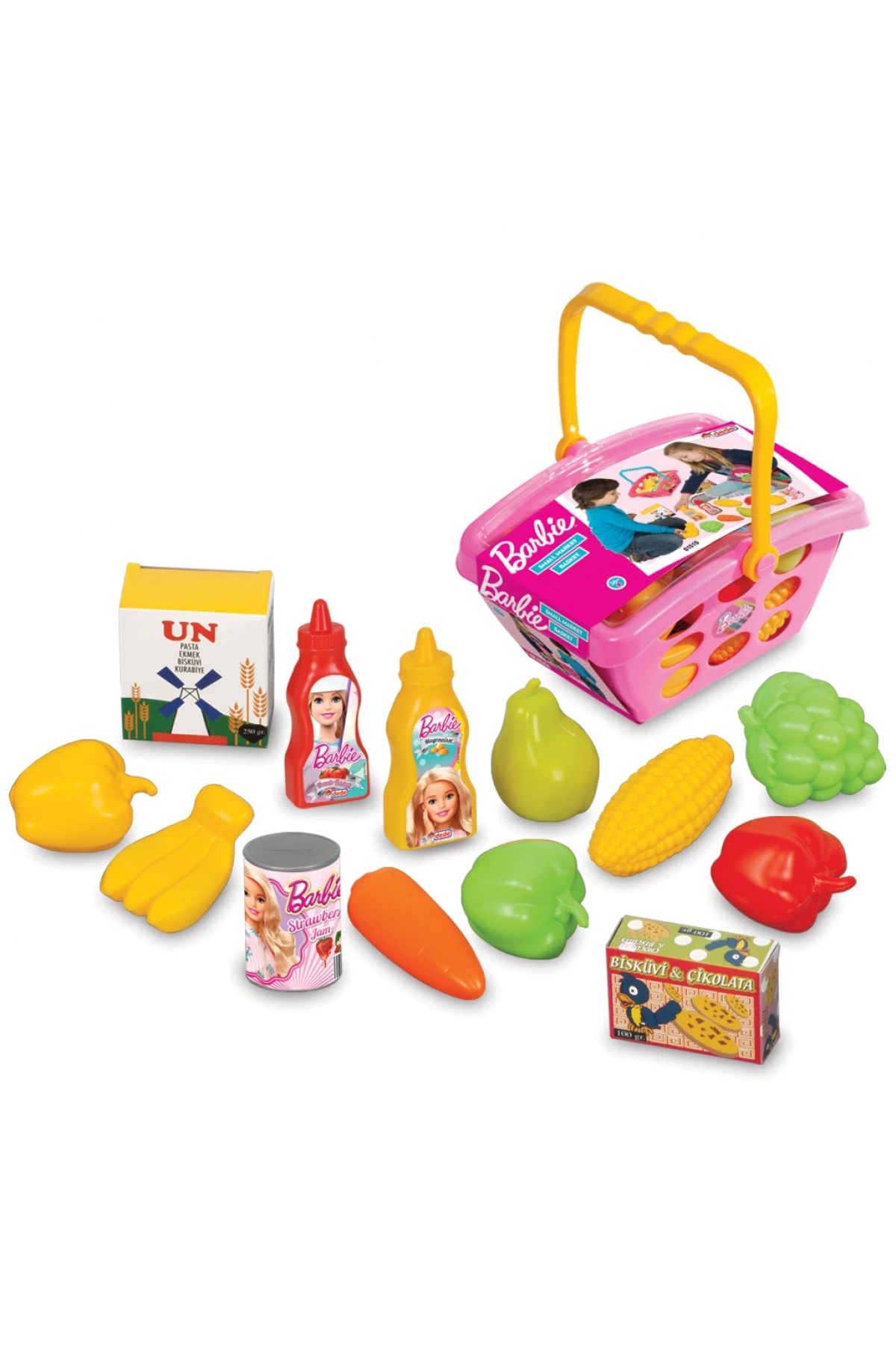 Barbie Küçük Market Sepeti - Mutfak Setleri - Meyve Seti - Sebze Seti