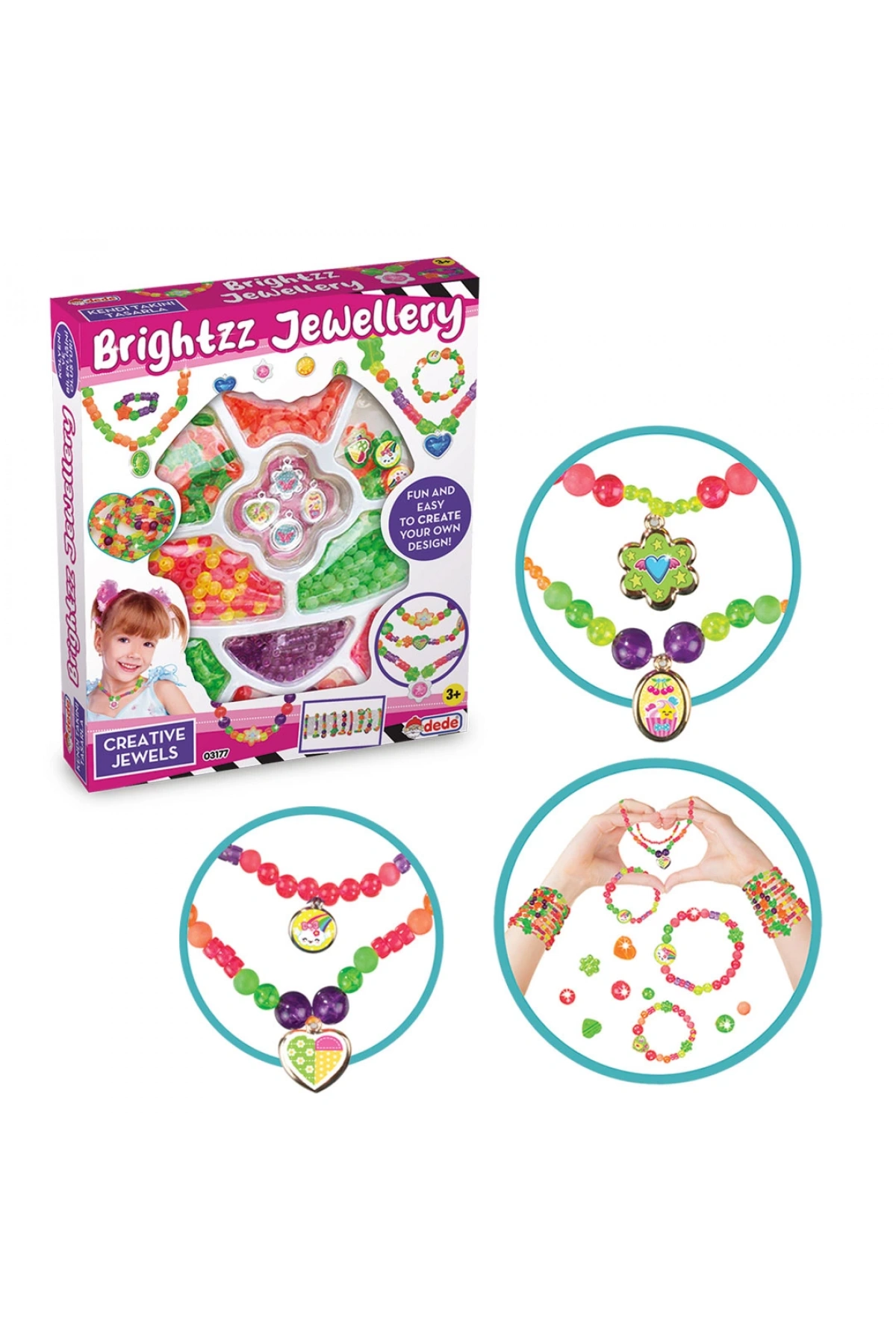 Brightzz Tekli Takı Seti - Dede Takı Seti - Boncuk Kolye Seti - El İşi Oyuncak