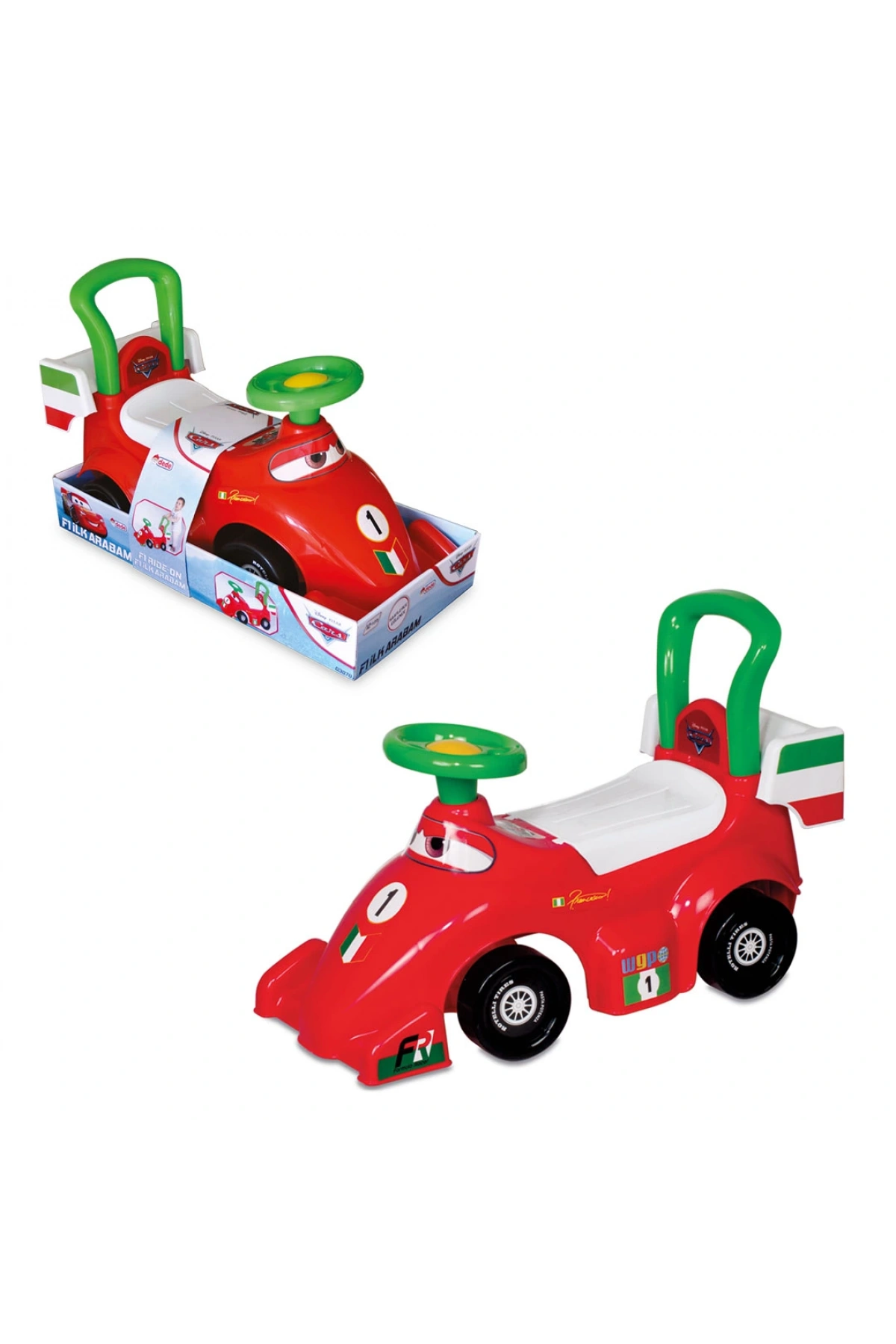 Cars F1 İlk Arabam - Binmeli Araba - Çocuk Arabası - İlk Adım Arabası