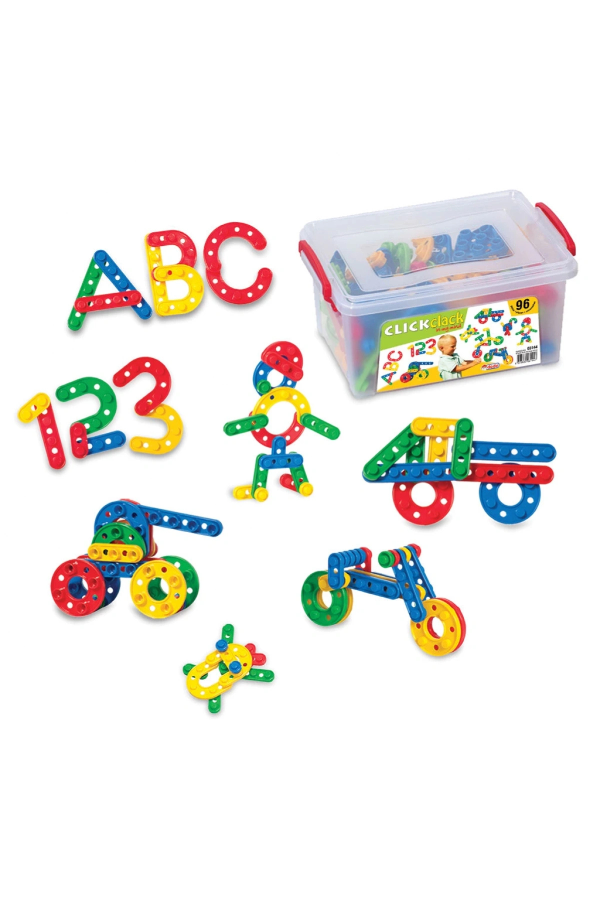 Click Clack Lego (96 Parça) - ClickClack Puzzle - Sök Tak Bloklar - Legolar Oyuncak