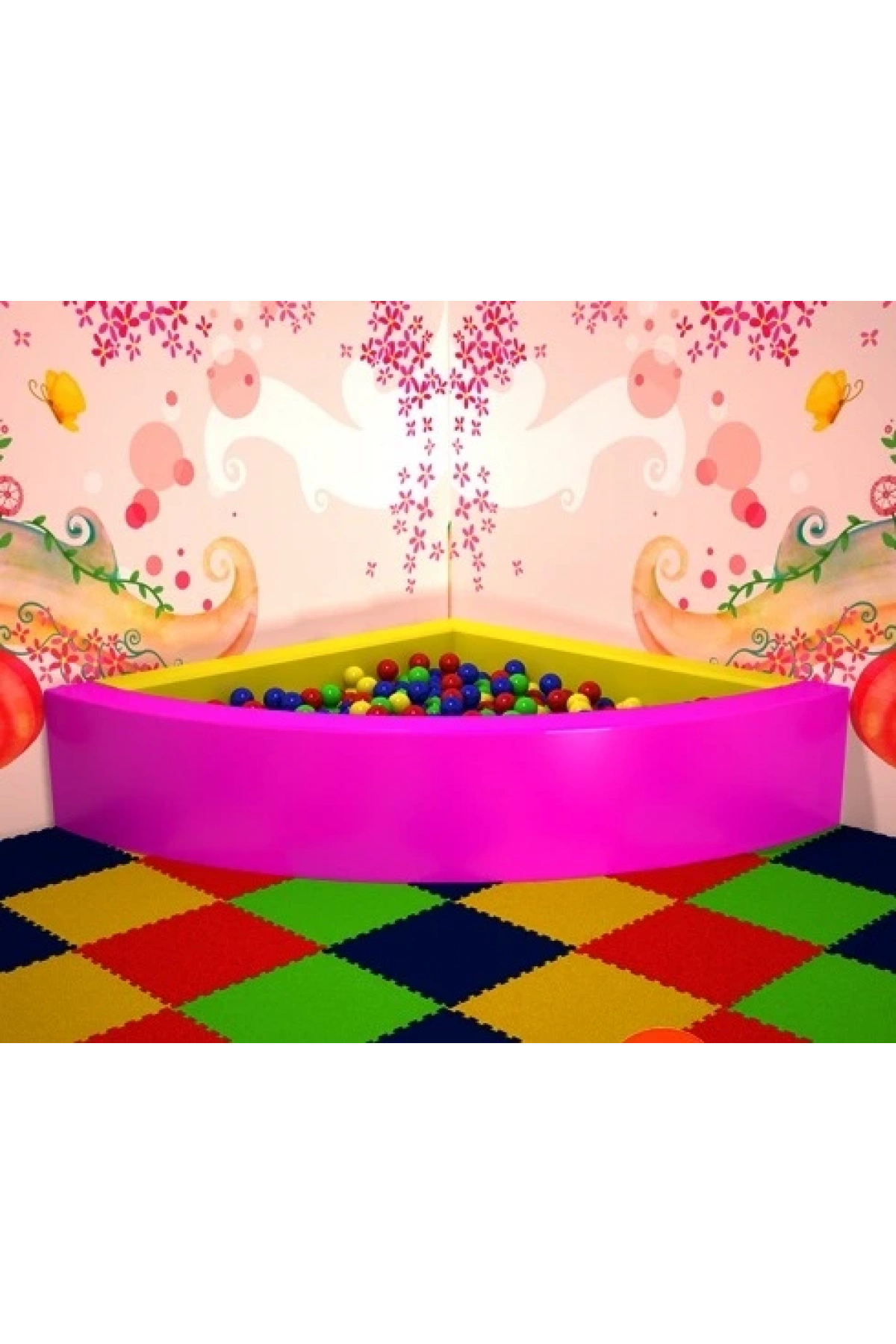 Köşe Top Havuzu - Soft Play Top Havuzu Çocuk Oyun Alanı - Sünger Oyun Alanı