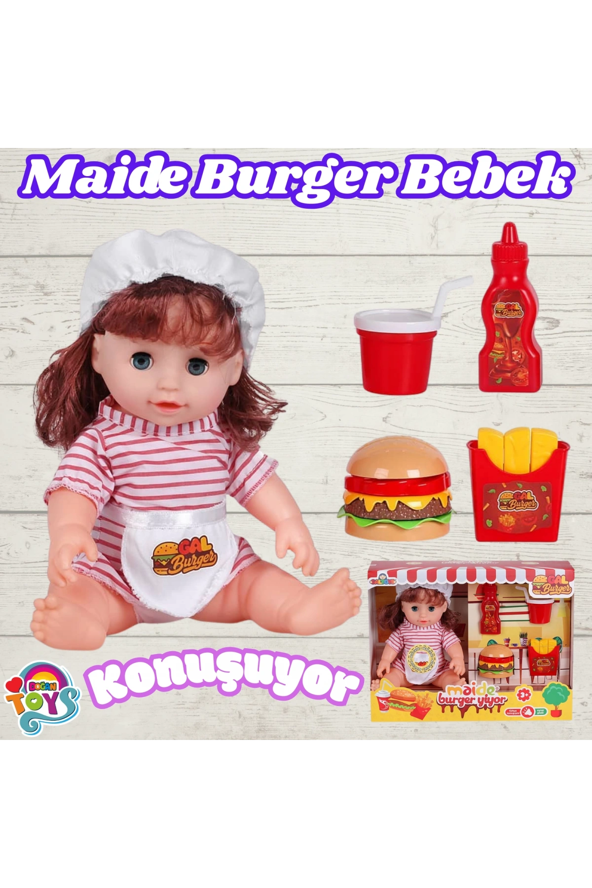 Maide Burger Yiyor - Türkçe Konuşan Maide Et Bebek - Konuşan Bebek - Maide Bebek - Maide Burger Bebek - Kumral