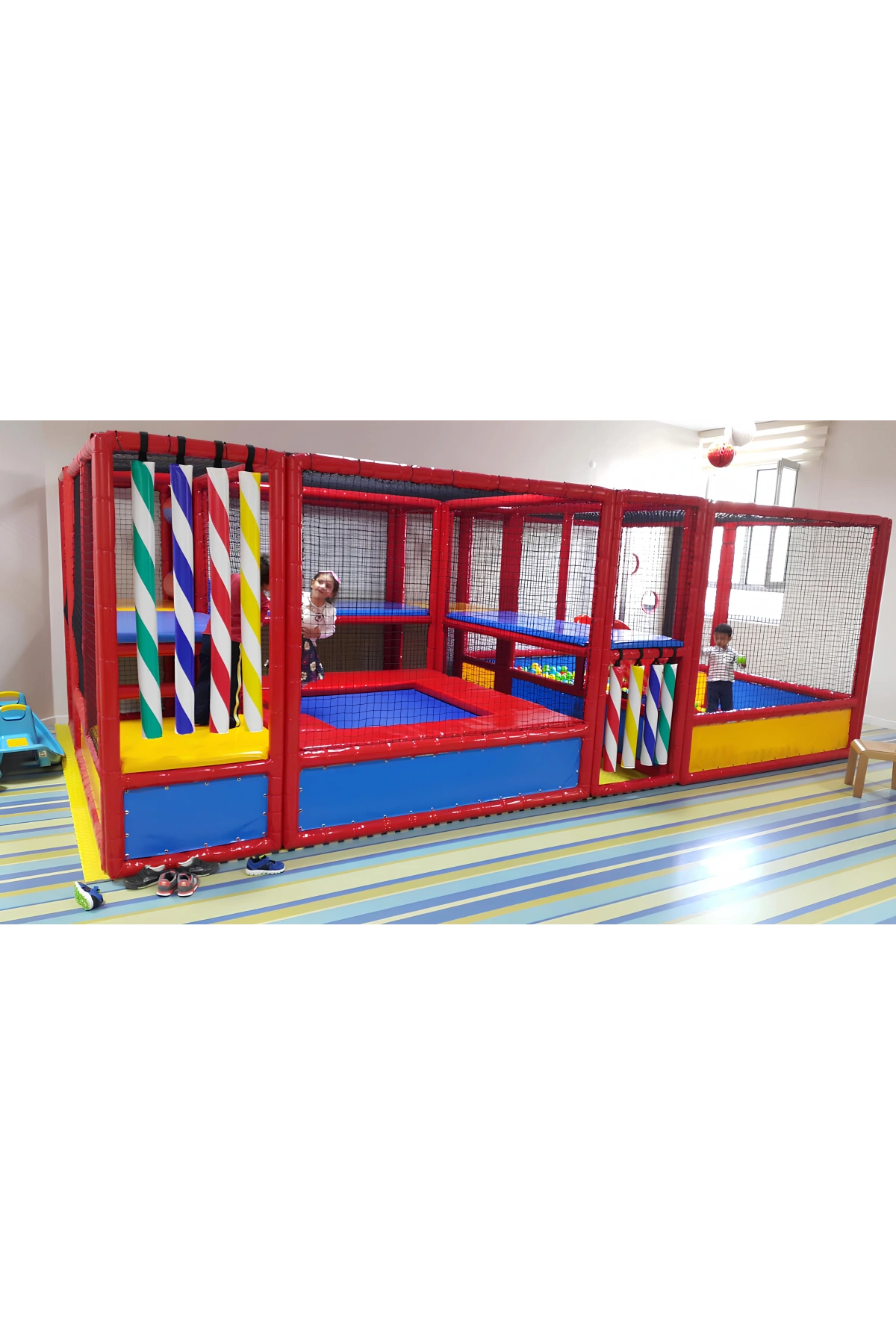 Mega Akrobatik Oyun Havuzu ve Trambolin - Sünger Soft Play Top Havuzu Çocuk Oyun Alanı