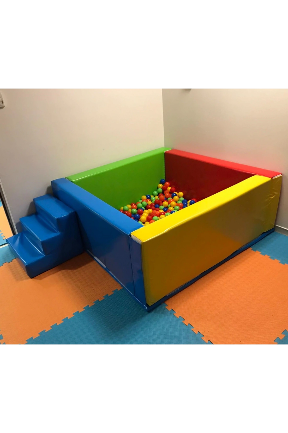 Merdivenli Sünder Top Havuzu - Sünger Soft Play Top Havuzu Çocuk Oyun Alanı