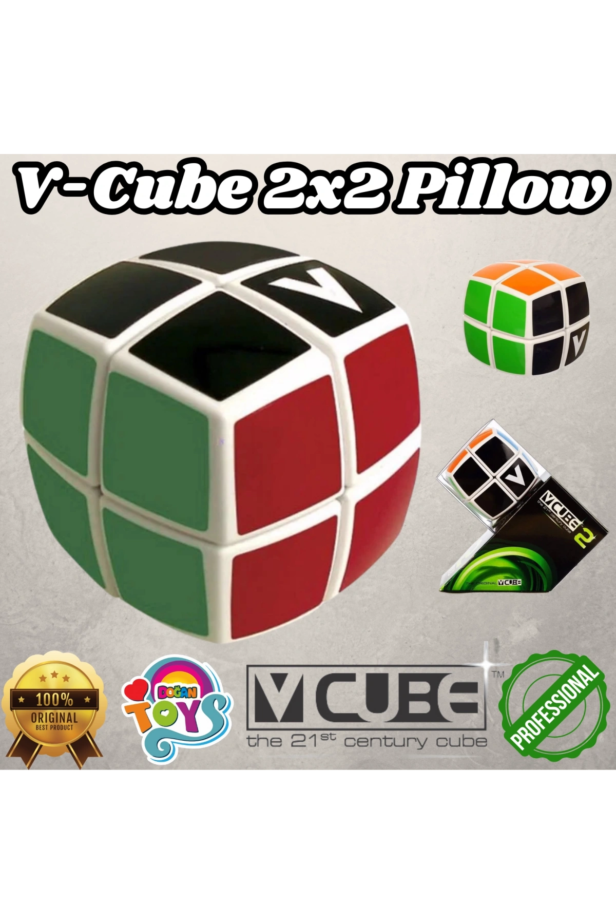 Orijinal V-Cube 2x2 Pillow Küp - V-Cube Küp - Zeka Küpü - 2x2 Pillow Küp - Akıl Küpü - Akıllı Küp -VCube
