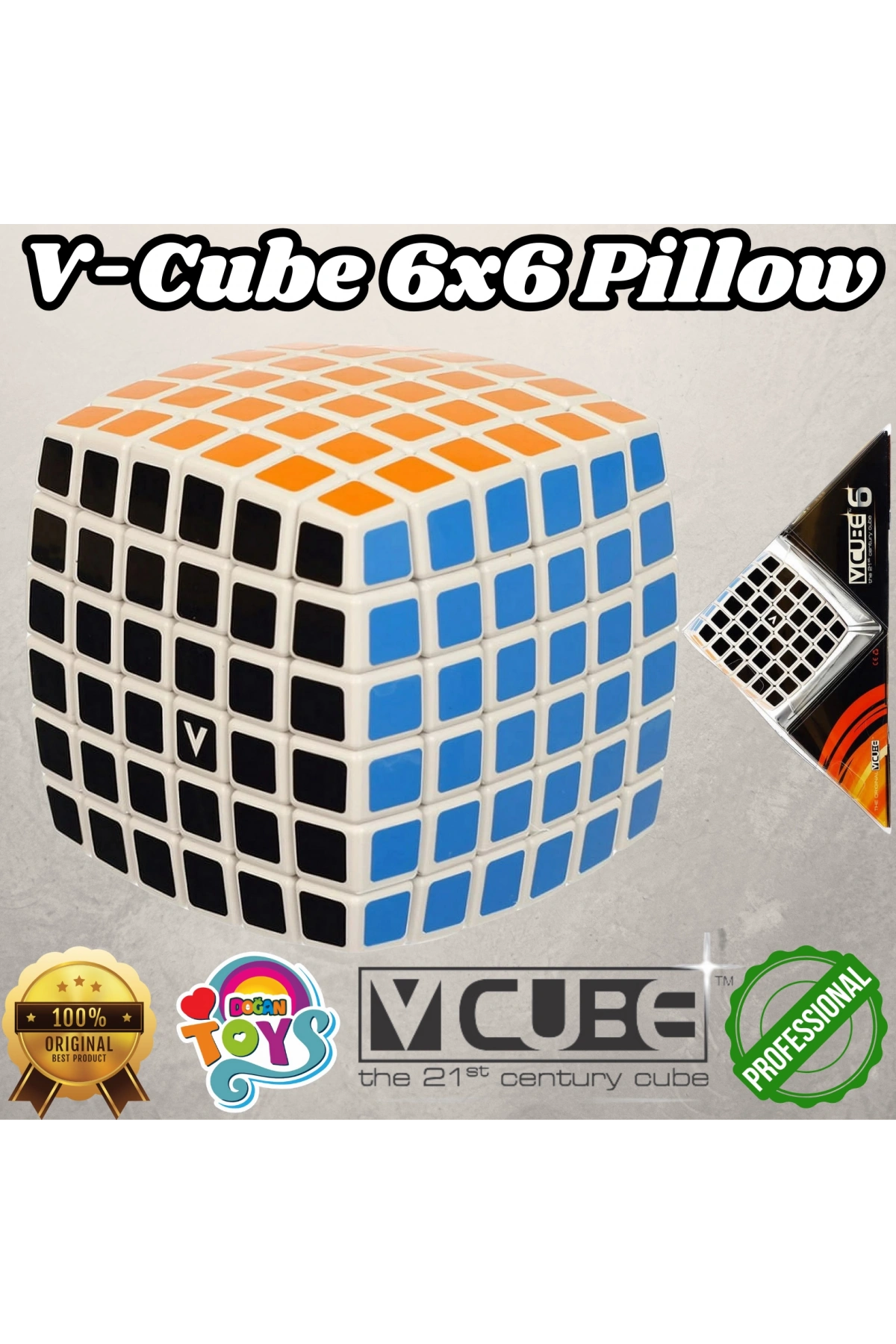 Orijinal V-Cube 6x6 Pillow Küp - V-Cube Küp - Zeka Küpü - 6x6 Pillow Küp - Akıl Küpü - Akıllı Küp -VCube