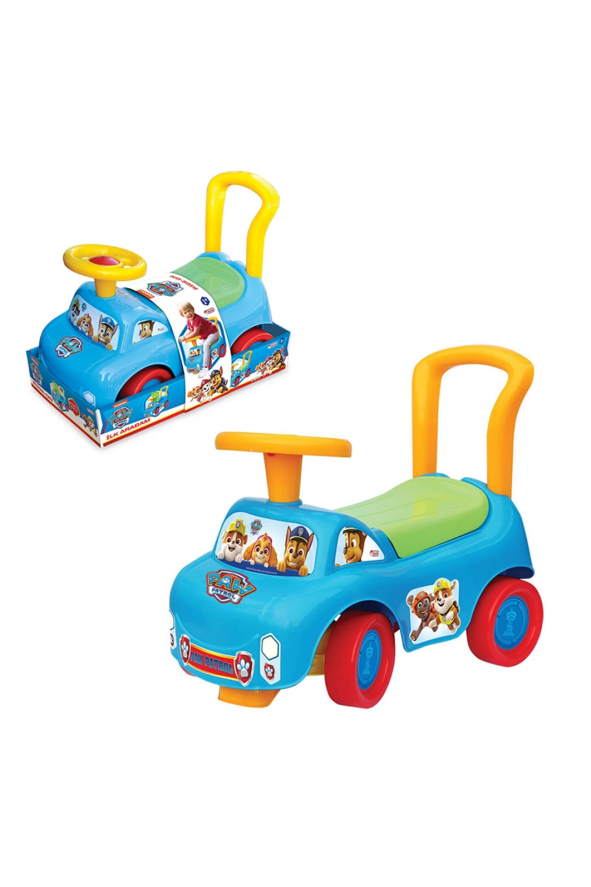Paw Patrol İlk Arabam - Binmeli Araba - Çocuk Arabası - İlk Adım Arabası