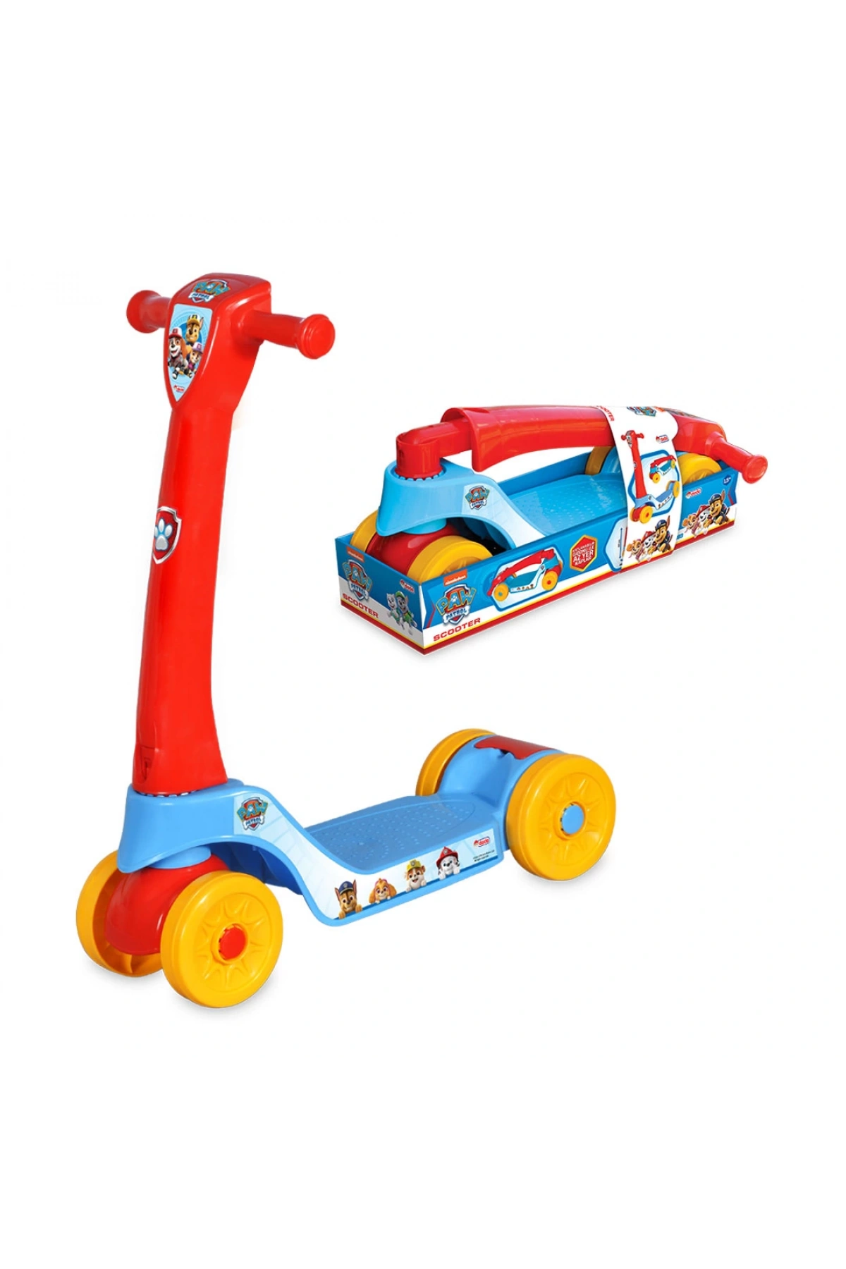 Paw Patrol Scooter - Plastik Scooter - 4 Tekerli Scooter - Bingit - Kaykay