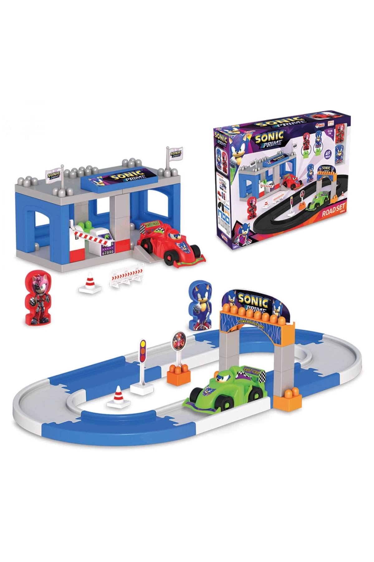 Sonic Yol Seti - Lego Oyuncağı - Lego Setleri - Bloklar - Lego Seti - Yarış Seti