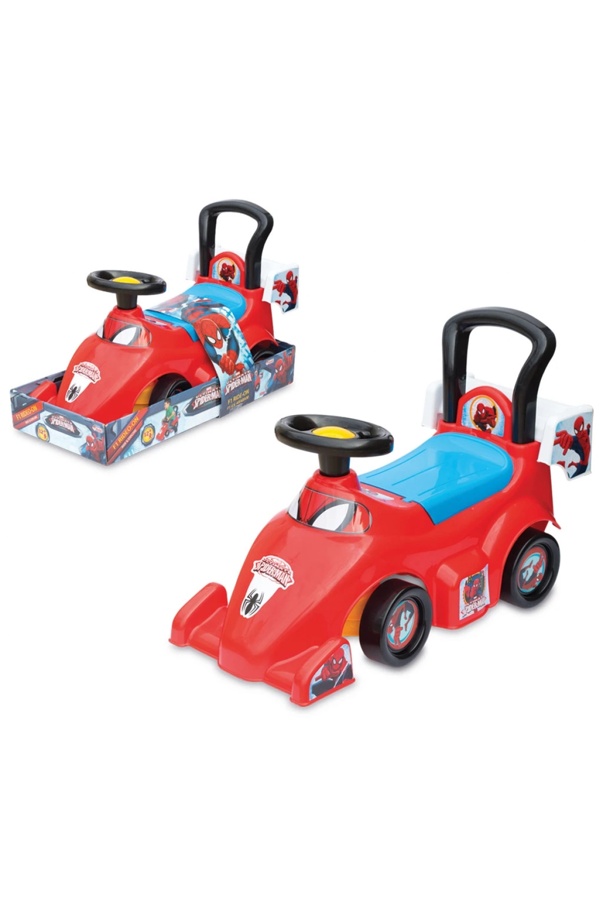 Spiderman F1 İlk Arabam - Binmeli Araba - Çocuk Arabası - İlk Adım Arabası