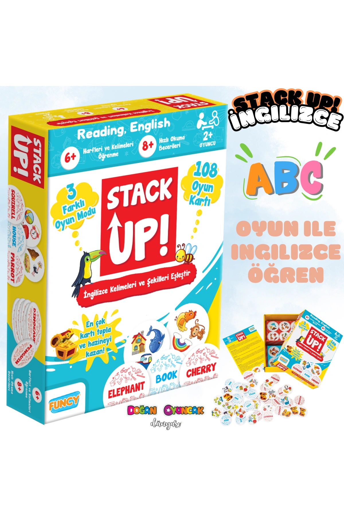 Stack Up İngilizce Öğreniyorum! - İngilizce Aktivite Oyunu - İngilizce Kelime Oyunu - Akıl Oyunu Zeka Oyunu