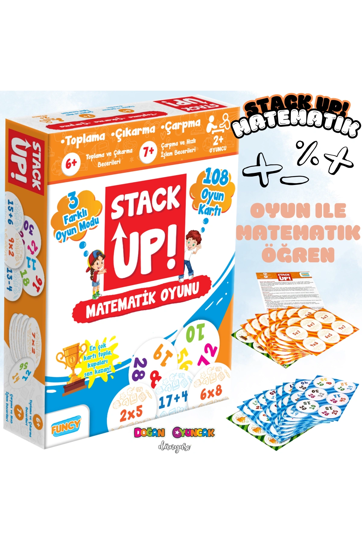 Stack Up Matematik Öğreniyorum! - Matematik Aktivite Oyunu - Matematik Kelime Oyunu - Akıl Oyunu Zeka Oyunu
