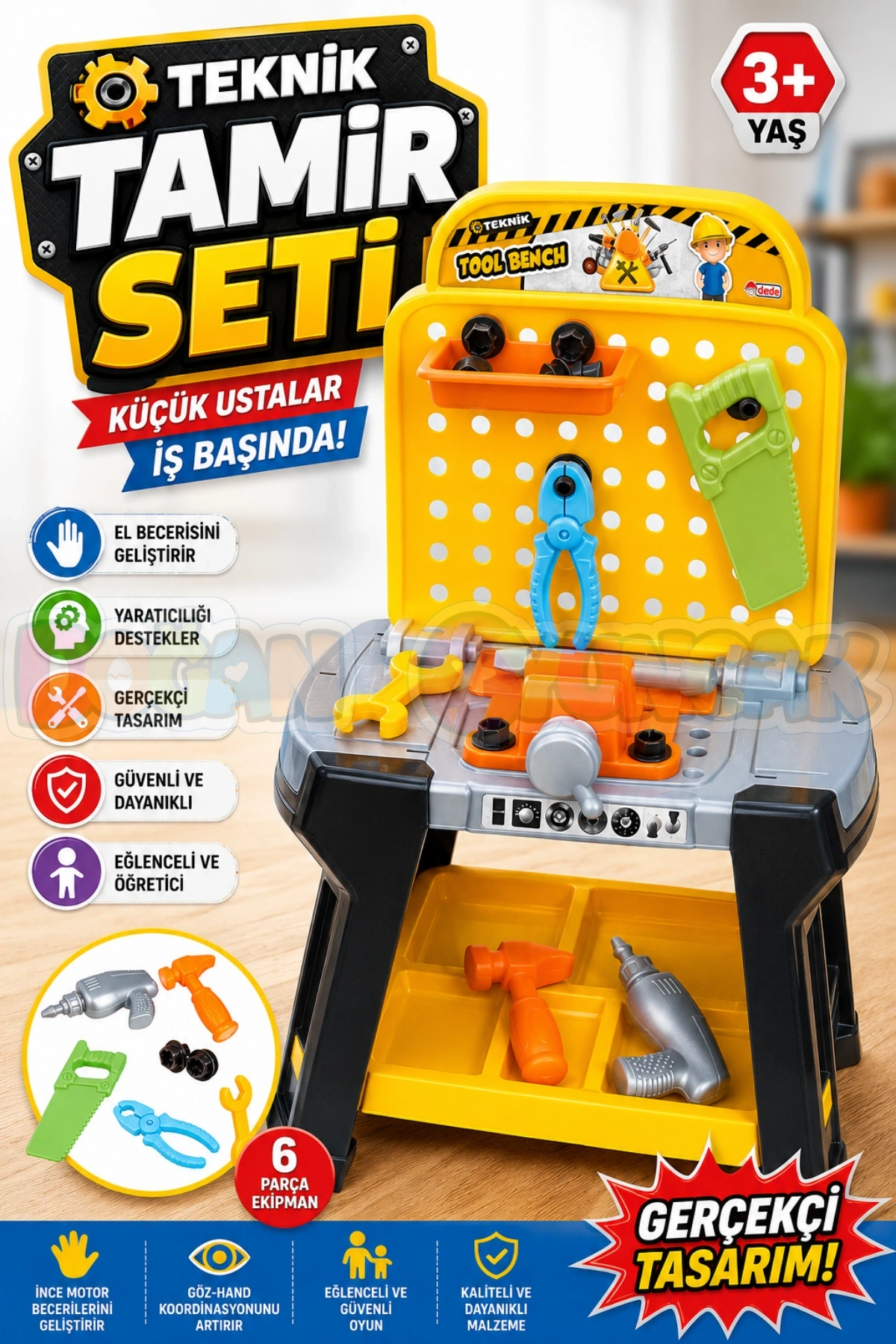 Teknik Tamir Seti - Oyuncak Tamir Setleri - Tamir Aletleri - Alet Seti - Vidalama Seti
