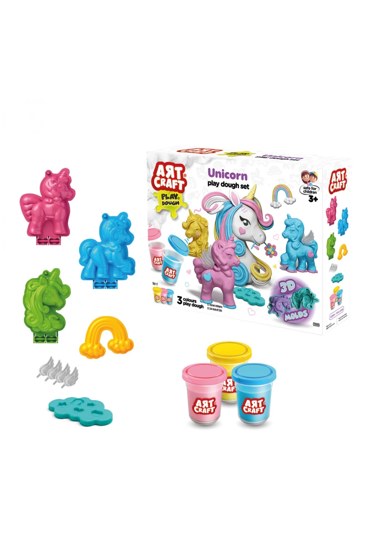 Unicorn Oyun Hamur Seti 168 Gr. - Oyun Hamuru Seti - Hamur Setleri - Hamur Kalıpları - Boynuzlu At