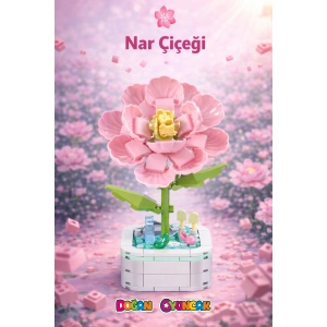 Mikro Blok Nar Çiçeği Çiçek Lego - Lego Setleri Mini Lego - Çiçek Lego - Blossom Çiçek Lego