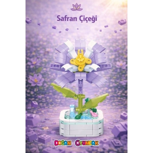 Mikro Blok Safran Çiçeği Çiçek Lego - Lego Setleri Mini Lego - Çiçek Lego - Blossom Çiçek Lego
