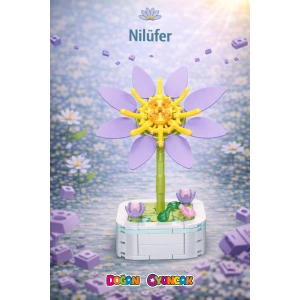 Mikro Blok Nilüfer Çiçek Lego - Lego Setleri Mini Lego - Çiçek Lego - Blossom Çiçek Lego