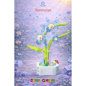 Mikro Blok Kristal Narenciye Çiçek Lego - Lego Setleri Mini Lego - Çiçek Lego - Blossom Çiçek Lego