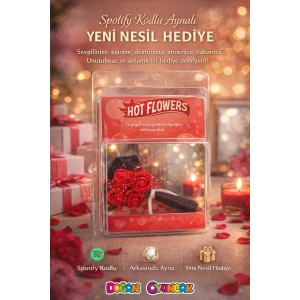 Hot Flowers Aynalı Çiçek Kırmızı - Hediyelik Hotflowers Çiçek Mini Buket Spotify Hotflowers Çiçek