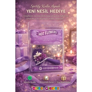 Hot Flowers Aynalı Çiçek Mor - Hediyelik Hotflowers Çiçek Mini Buket Spotify Hotflowers Çiçek