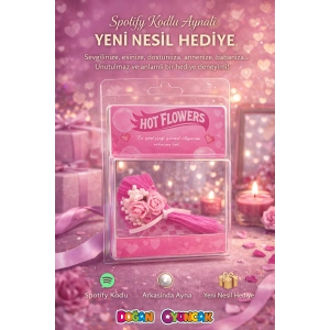 Hot Flowers Aynalı Çiçek Pembe - Hediyelik Hotflowers Çiçek Mini Buket Spotify Hotflowers Çiçek