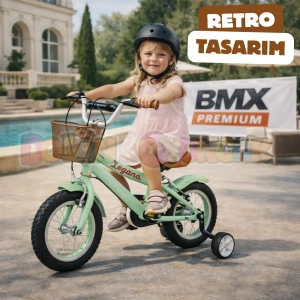 Legano Optimium Series Retro 12 Jant Çocuk Bisikleti Yeşil - Legano 12 Jant Bisiklet Retro Bisiklet