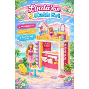 Lindanın Evi 2 Katlı - Ev Oyuncak - Lindanın Ev Seti - Barbie Ev Seti