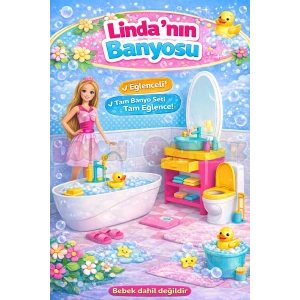 Lindanın Banyosu - Muhteşem Banyo Oyuncak - Eğlenceli Banyo Seti - Barbie Banyo Seti