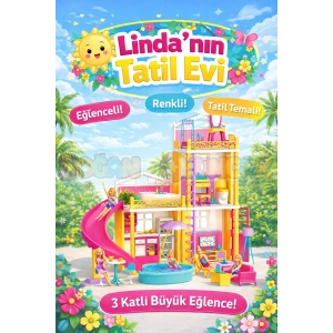 Lindanın Tatil Evi - Ev Oyuncak - Lindanın Tatil Ev Seti - Barbie Ev Seti - Rüya Evi - Oyun Evi