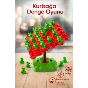 Kurbağa Denge Oyunu - Eğitici Oyuncak Kurbağa Ağacı Denge Oyunu - Strateji Oyunu