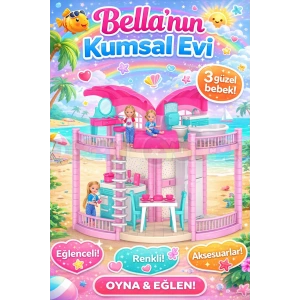 Bellanın Kumsal Evi - Bella Oyuncak Ev - Barbie Ev Seti - Bellanın Kumsal Evi - Bella 2 Katlı Evi