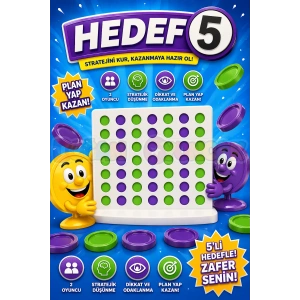 Moli Hedef 5 Oyunu - Akıl ve Zeka Oyunu - Hedef 5 Oyunu - Strateji Oyunu