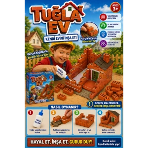 Brick House Minyatür Inşaat Seti - Tuğla İnşaat Seti Ev Yapma Seti Kiramit Seti