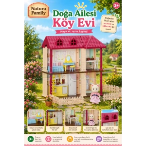Doğa Ailesi Köy Evi Oyuncak Ev - Tavşan Ailesi Oyun Evi Tavşan Tatil Evi Sylvanian Evi