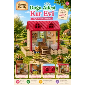 Doğa Ailesi Kır Evi Oyuncak Ev - Tavşan Ailesi Oyun Evi Tavşan Tatil Evi Sylvanian Evi